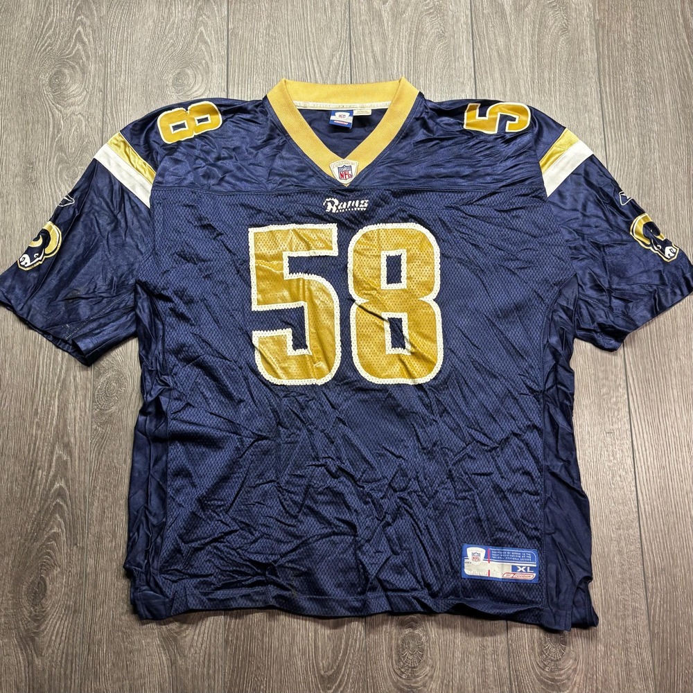 Vintage La Rams Reebok 1990s Blue Jersey XL NFL Football Jones On Field